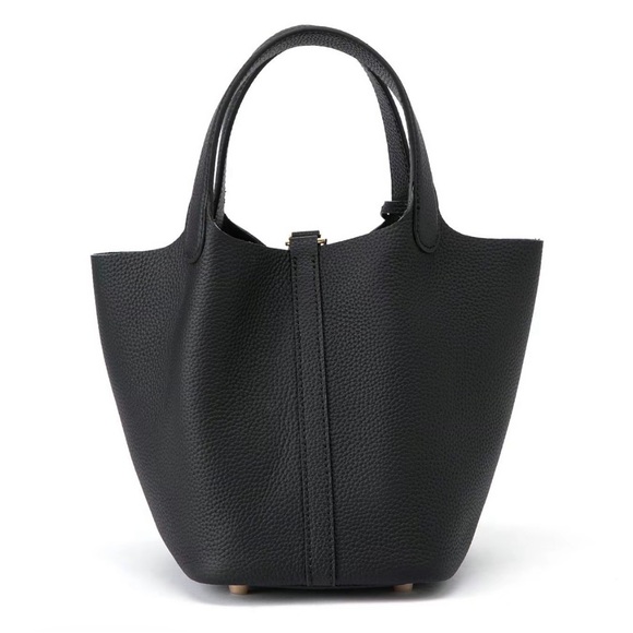NEW | Women’s Black Leather Bucket Bag - Picture 6 of 7